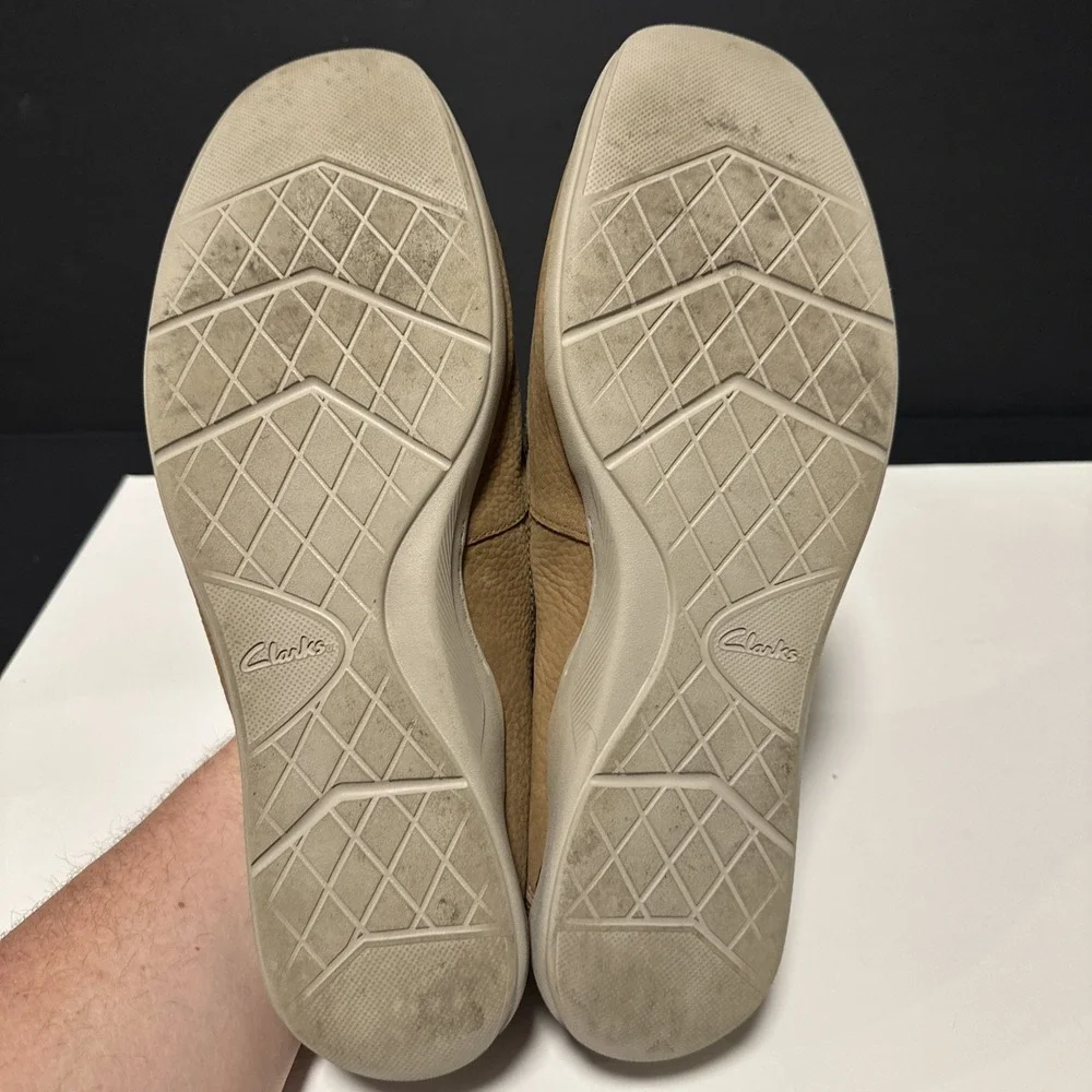Clarks Men Gorwin Step Slip On‎ Loafer Shoes Dark Sand Nubuck Size 13